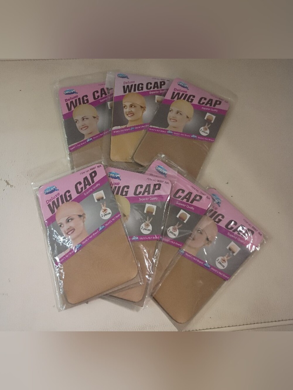 7 Dream Deluxe Wig Cap, 2 Count, London N43EF, Bundle NEW SEALED (14 Caps)
